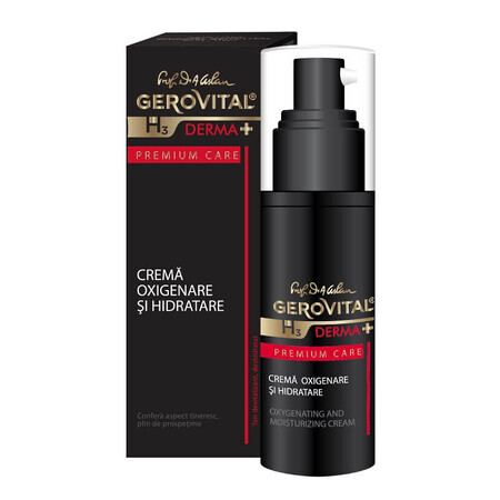 Gerovital H3 Derma+ Premium Care Sauerstoff spendende und feuchtigkeitsspendende Creme, 30 ml, Farmec