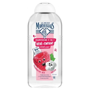 Le Petit Marseillais, champú desenredante 2 en 1 para bebés y niños, frambuesa y algodón, 300 ml