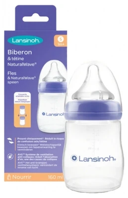 Lansinoh Natural Wave-Flasche, ab 1 Monat, 160 ml