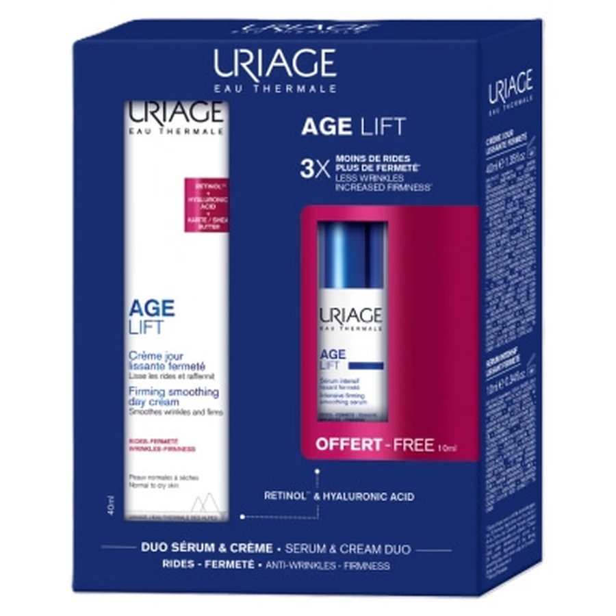 Crema da giorno levigante e rassodante Uriage Age Lift 40 ml + Siero intensivo levigante e rassodante in omaggio 10 ml