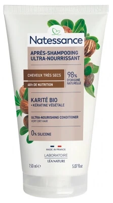 Natessance Ultra-reichhaltige Spülung mit Sheabutter und pflanzlichem Keratin, 150 ml