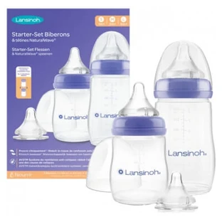 Set iniziale Lansinoh Natural Wave: biberon e tettarelle