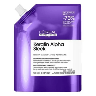 L'Oréal Professionnel Keratin Alpha Sleek Șampon profesional, reumplere ecologică, 500 ml