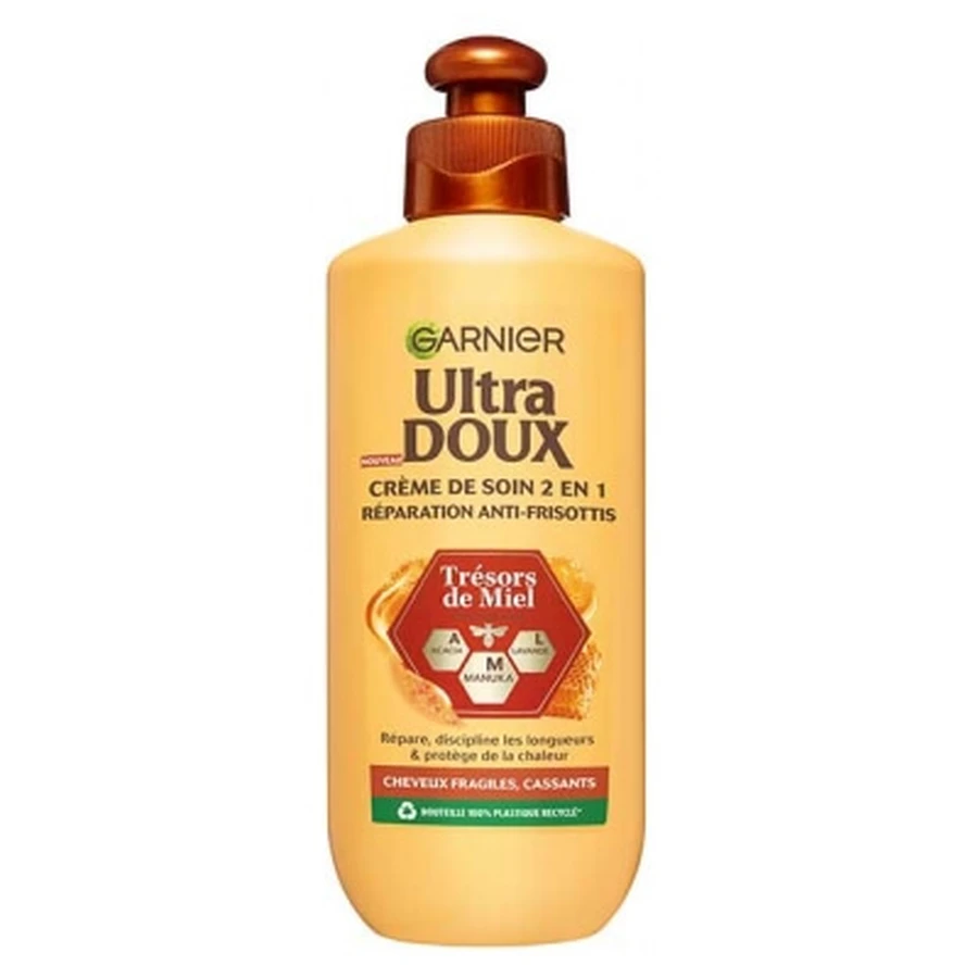 Garnier Ultra Doux 2-in-1 Honey Treasure Anti-Frizz Repair Hydraterende Crème 200 ml