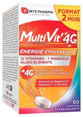 Forté Pharma MultiVit'4G Energy 60 Brausetabletten