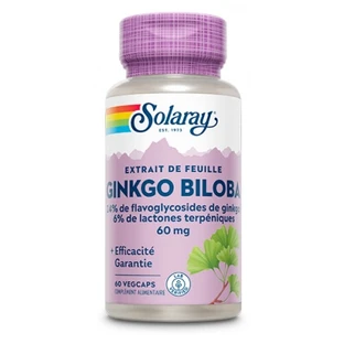 Solaray Ginkgo Biloba 60 Capsules Végétales