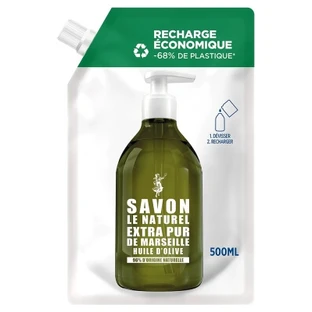 Săpun Le Naturel Extra Pur din Marsilia cu ulei de măsline – Rezerve de 500 ml