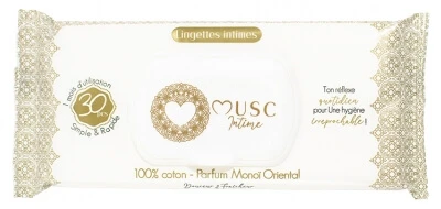 Musc Intime Oriental Monoï Intim-Reinigungstücher, 30 Tücher