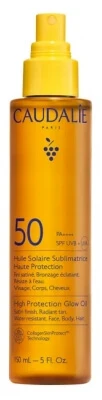 Caudalie Sonnenöl mit hohem Lichtschutzfaktor 50 für einen strahlenden Teint, 150 ml
