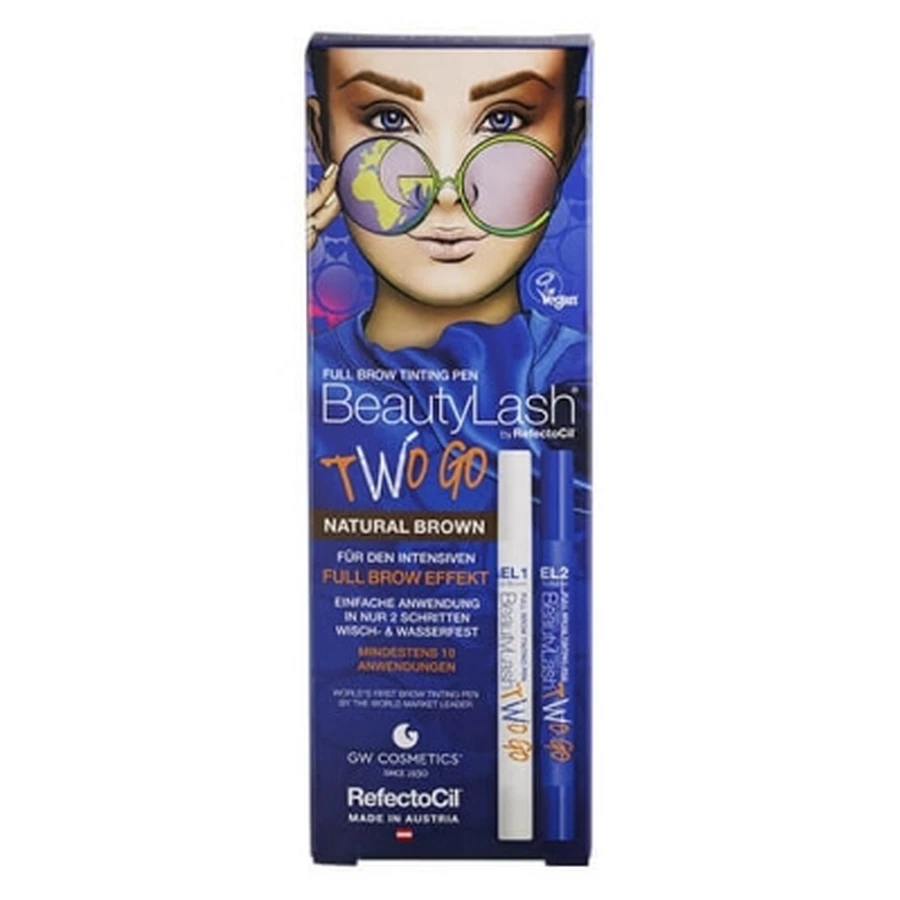 BeautyLash Kit complet cu stilou pentru vopsirea sprâncenelor Two Go, maro natural