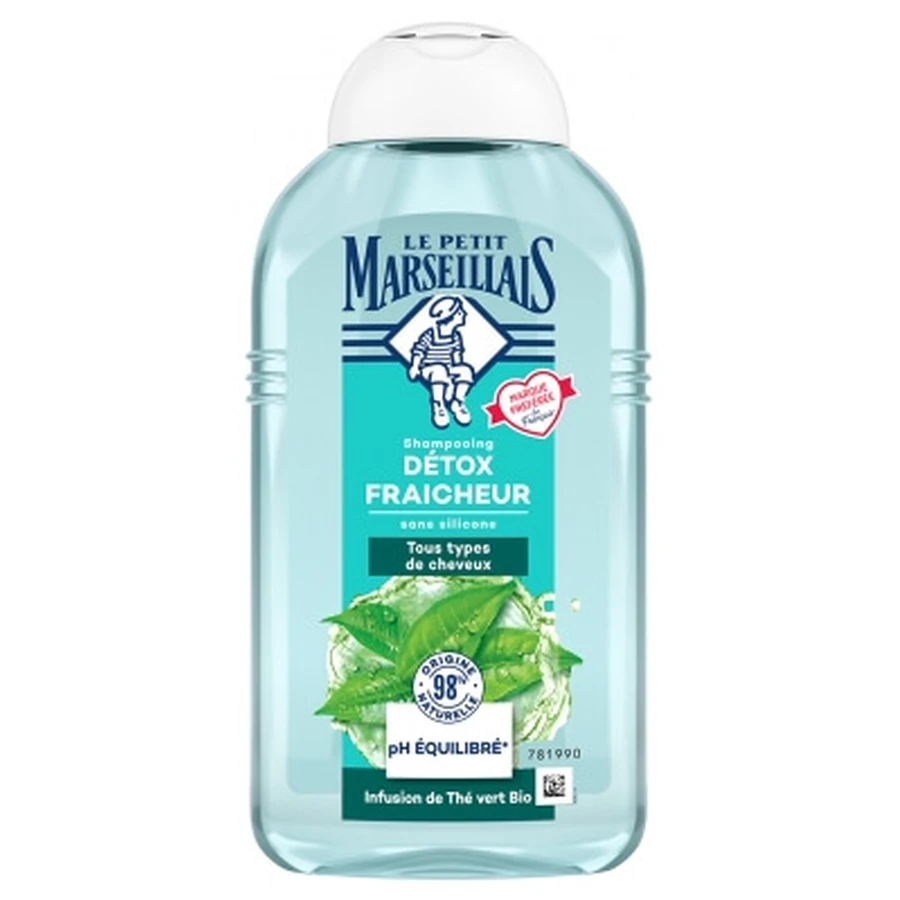 Le Petit Marseillais Șampon detoxifiant cu efect de prospețime, cu infuzie de ceai verde organic, 250 ml