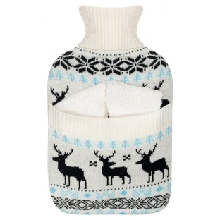 Plic Care – Stufă cu husă cu motiv de cerbi, 2 L + șosete