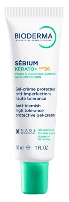 Bioderma Sébium Kerato+ Anti-Blemish Gel-Creme LSF 30, 30 ml