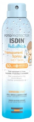Isdin Fotoprotector Pediatrics Clear Spray für nasse Haut LSF 50, 250 ml