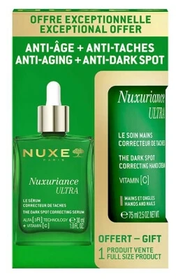 Nuxe Nuxuriance Ultra Serum gegen Pigmentflecken 30 ml + Handcreme gegen Pigmentflecken 75 ml (gratis)
