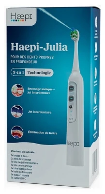 Haepi Julia 3-in-1-Elektrozahnbürste mit Wasserstrahl
