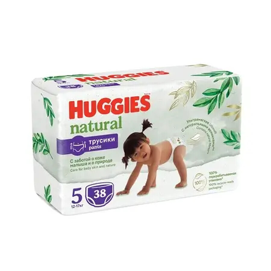 Windelhosen Natural, Nr. 5, 12-17 kg, 38 Stück, Huggies