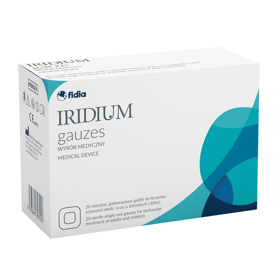 Iridium Carnations, 5x20 steriele kompressen voor de behandeling van oogaandoeningen