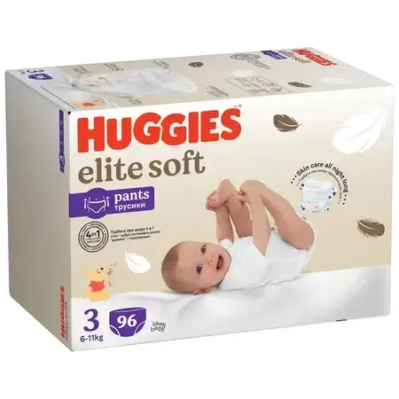 Windelhosen Elite Soft, Nr. 3, 6-11 kg, 96 Stück, Huggies