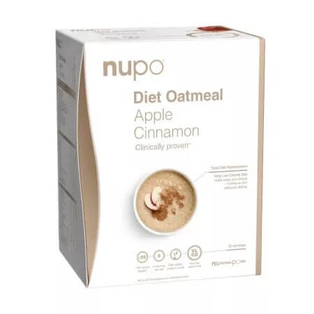 Diät-Haferflocken mit Äpfeln und Zimt, 12 Beutel à 32 g, Nupo