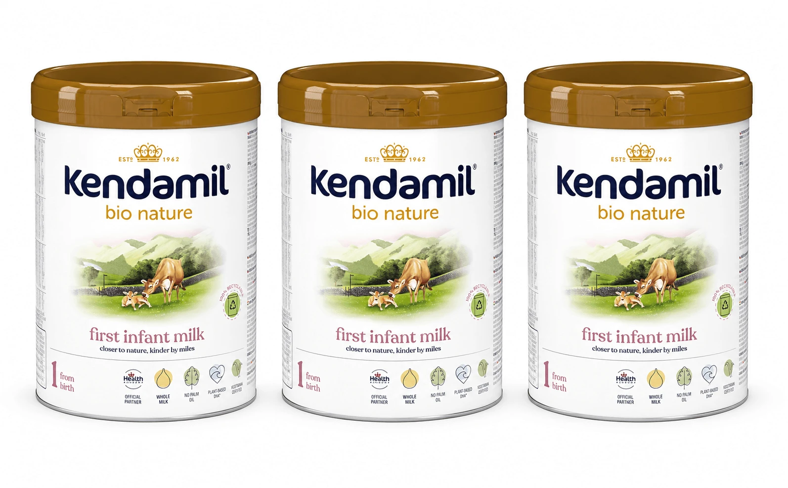 Kendamil Bio Nature Säuglingsnahrung, ab der Geburt, 3 × 800 g