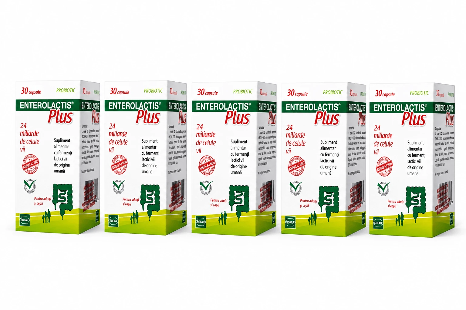 Enterolactis Plus, 5 x 30 Kapseln, Sofar