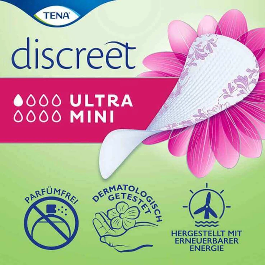 TENA® discreet Ultra Mini – protecții pentru chiloți în caz de incontinență, 10X28 buc. n.v.