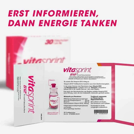 vitasprint B12-drinkampullen met vitamine B12 voor meer energie, 10 drinkampullen