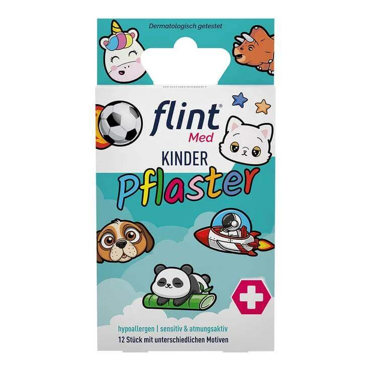 Flint Med Kinder Pflaster 13x22mm hypoallergen sens., 12 St Pflaster