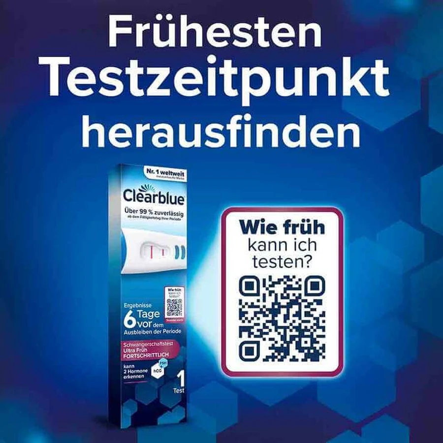 Test de sarcină Clearblue: cu 6 zile înainte – 2 hormoni, 1 test
