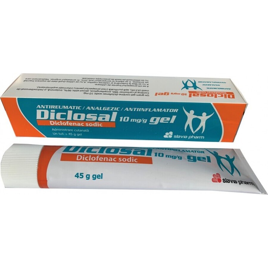 Diclosal gel, 10 mg/g, 45 g, Slavia Pharm