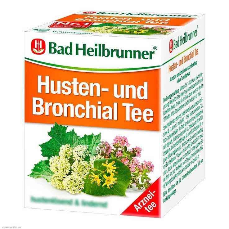 Bad Heilbrunner Tee Husten und Bronchial N Beutel, 8X2.0 g Filterbeutel