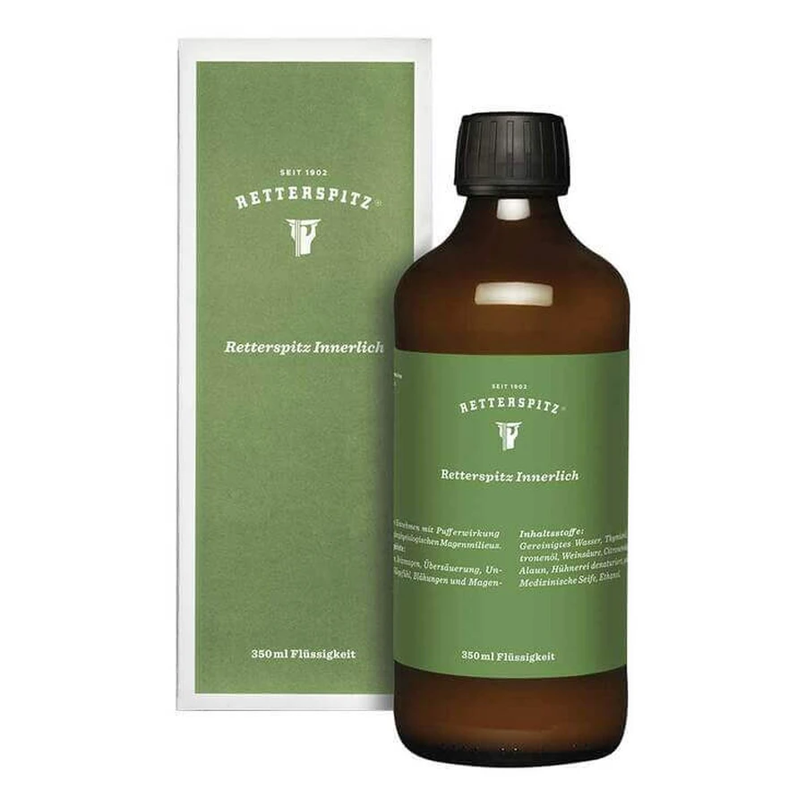 Agua Retterspitz para uso interno, 350 ml de líquido