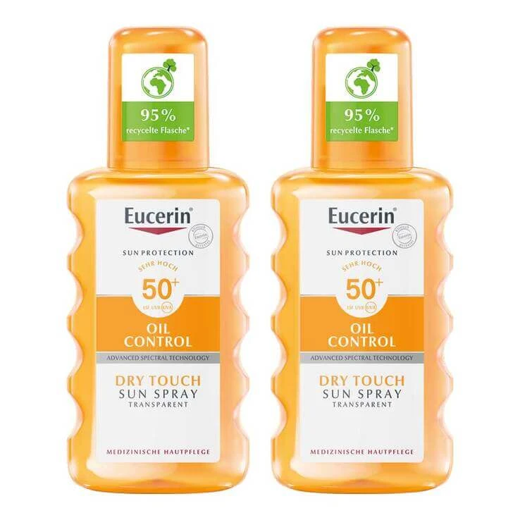 Eucerin Sun Oil Control Body transparent Spray LSF 50 +, 2x200 ml Spray