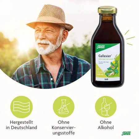 Gallexier Elixir amar pe bază de plante Salus, lichid pentru uz oral, 3 x 20 ml
