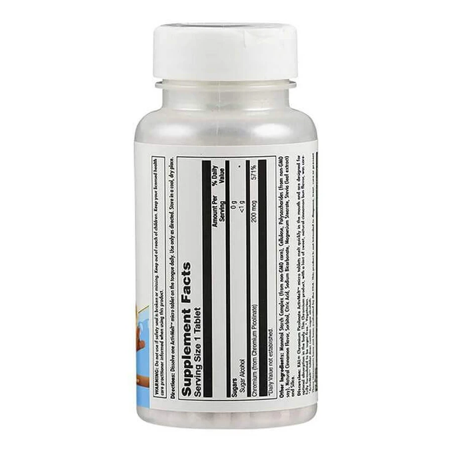 Picolinat de crom 200 µg, comprimate sublinguale Activmelt, 120 comprimate sublinguale