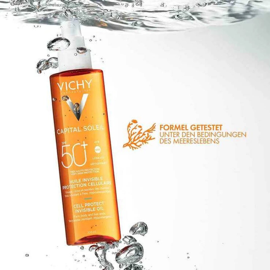 Vichy Capital Soleil Cell Protect Oil SPF 50, 2 x 200 ml ulei