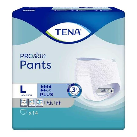 Culottes TENA Pants Plus L pour l'incontinence, 14 pièces, à utiliser selon les besoins