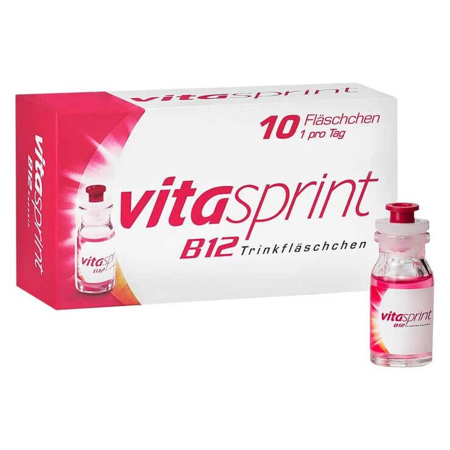 vitasprint B12 – flacoane cu vitamina B12 pentru mai multă energie, 30 de flacoane