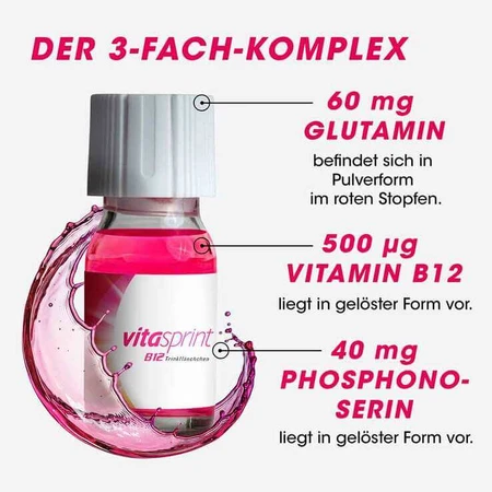 vitasprint B12 – flacoane cu vitamina B12 pentru mai multă energie, 30 de flacoane