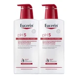 Eucerin pH5 Cleansing Lotion for Sensitive Skin, 2x750 ml Shower Gel