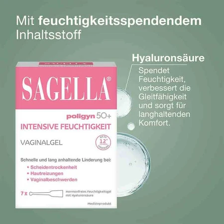 Sagella Poligyn 50+ Gel hidratant intensiv, 7 bucăți de gel