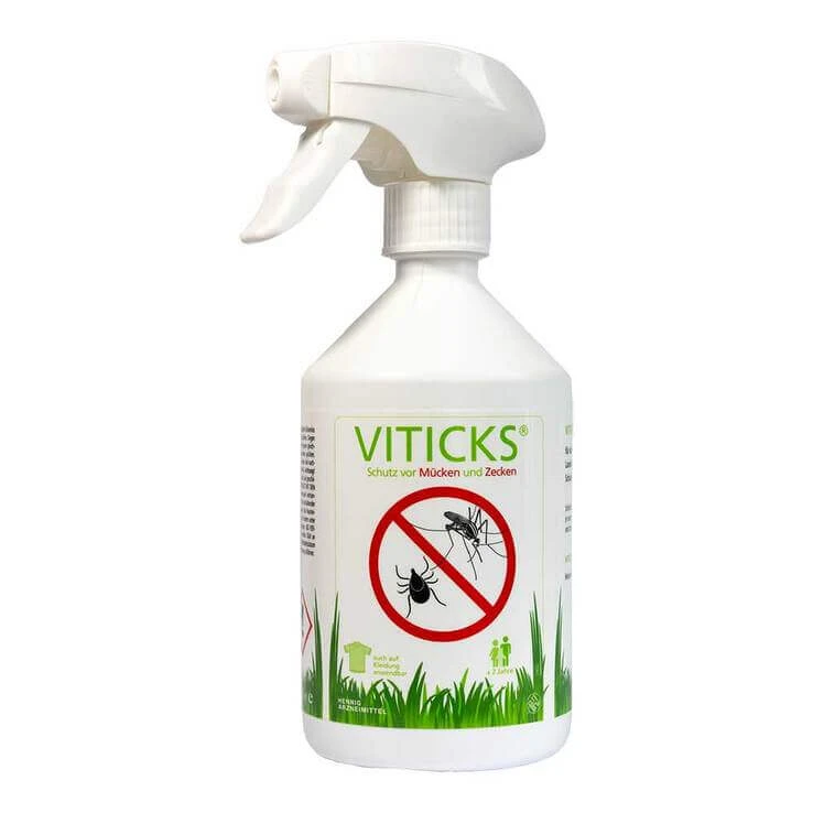 VITICKS Schutz vor Mücken und Zecken Sprühflasche, 500 ml Sprühflasche