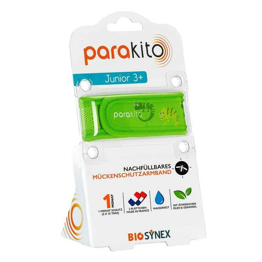 Bracelet anti-moustiques Para Kito pour enfants, motif caméléon, 1 pièce (en rupture de stock)
