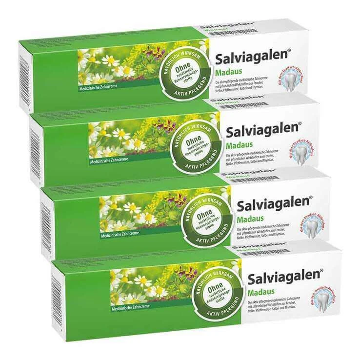 Salviagalen med. Zahncreme Madaus, 4x75 ml Zahncreme