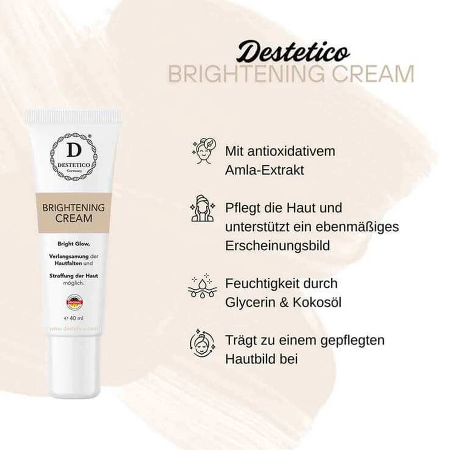 Crème éclaircissante Destetico, 40 ml