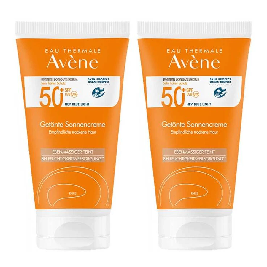 Crema solare colorata Avene SPF 50+, 2 x 50 ml