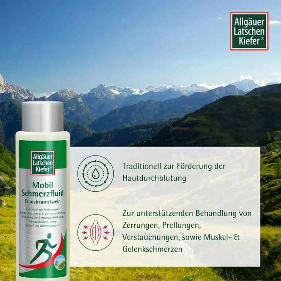 Allgäu Bergdennen Mobil Pijnstillende Vloeistof, 100 ml oplossing