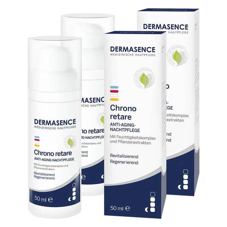 Dermasence Chrono retare Anti-Aging-Nachtpflege, 2x50 ml Nachtcreme