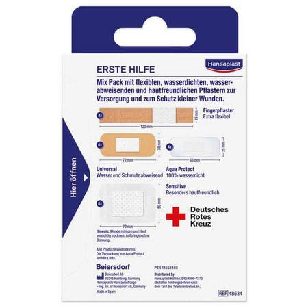 Hansaplast Erste Hilfe Pflaster Mix, 2x20 St Pflaster